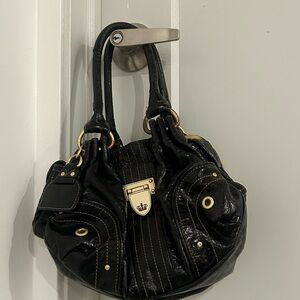 Ultra Rare Authentic Juicy Couture Black and Gold Shoulder Bag
